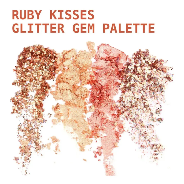 Paleta de gemas con purpurina Leo 0,74 gr Ruby Kisses - paleta de sombras para acabado natural de maquillaje foto 3 en Maquilladas.cl