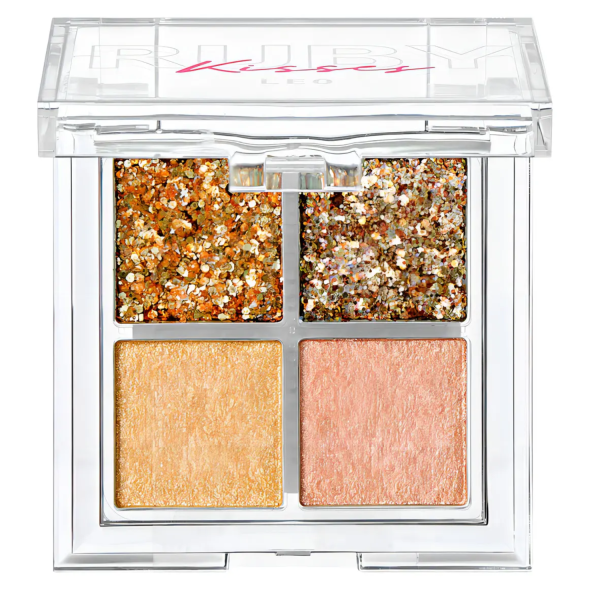 Paleta de gemas con purpurina Leo 0,74 gr Ruby Kisses - paleta de sombras para acabado natural de maquillaje foto 6 en Maquilladas.cl