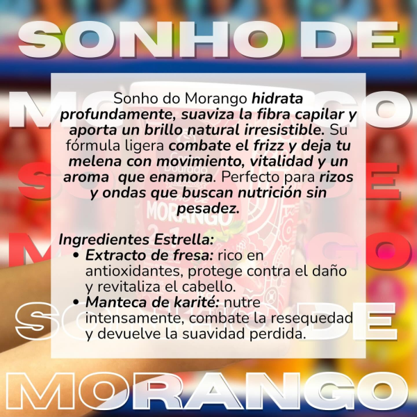Mascarilla Capilar y Crema de peinar Morango 1k de Corpo Dourado - Imagen 5