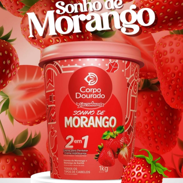 Mascarilla Capilar y Crema de peinar Morango 1k de Corpo Dourado - Imagen 7
