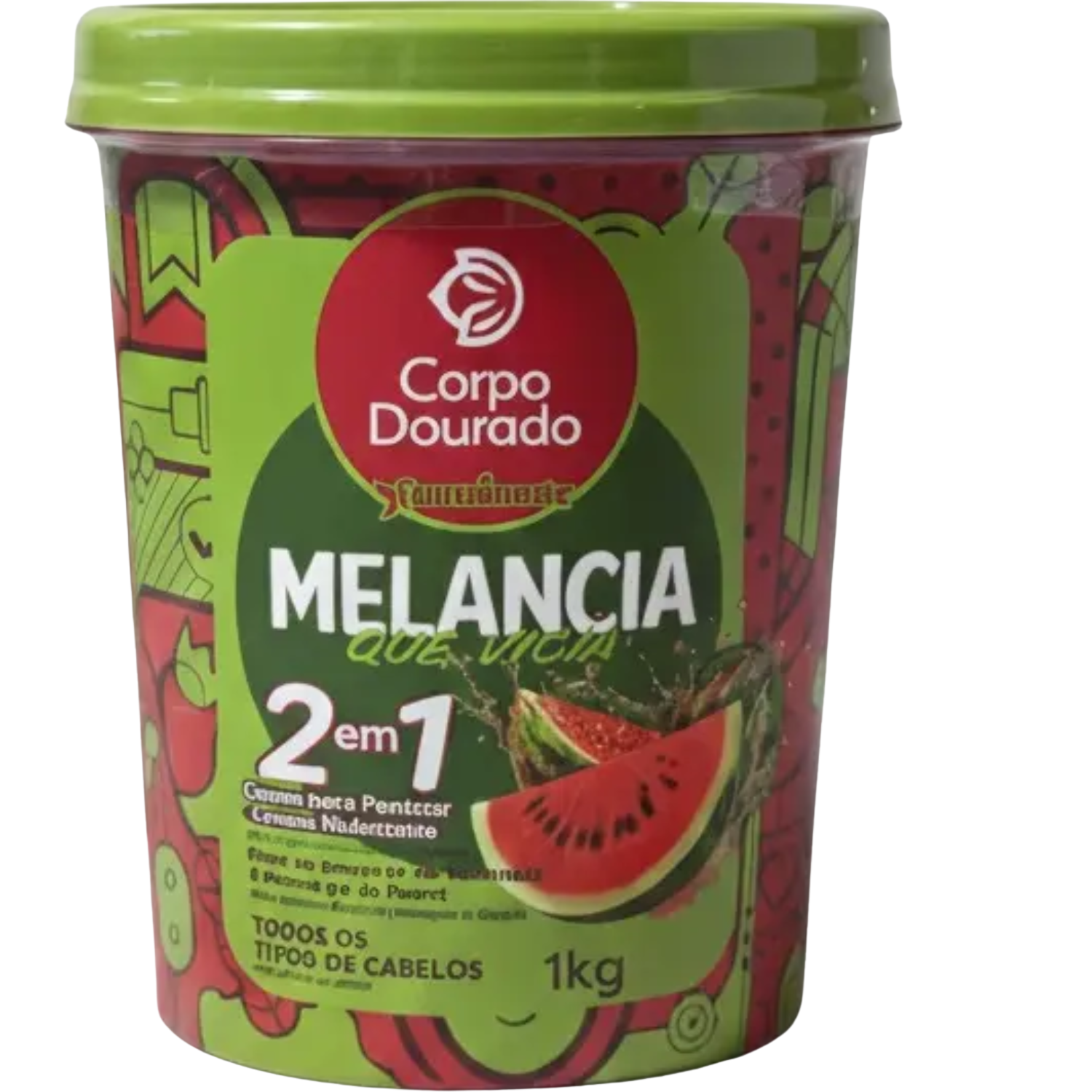 7898933676859_CREMA-MELANCIA1 Mascarilla Capilar y Crema de peinar Sandia 1k de Corpo Dourado - Imagen 1