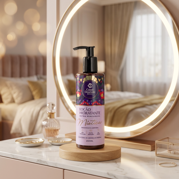 Crema Corporal Hidratante Mistica  250 ml Corpo Dourado - Imagen 3
