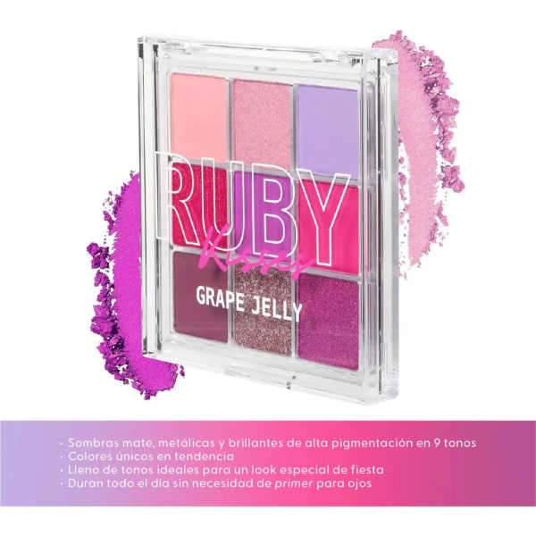 Paleta De Sombra Grape Jelly 1,3 gr Ruby Kisses - paleta de sombras foto 5 en Maquilladas.cl