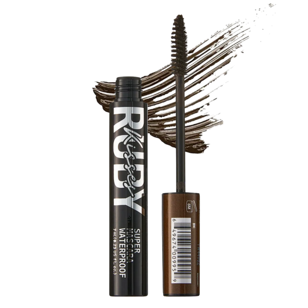 Mascara de pestañas a Prueba de Agua Cafe Oscuro 7 ml Ruby Kisses - Imagen 3