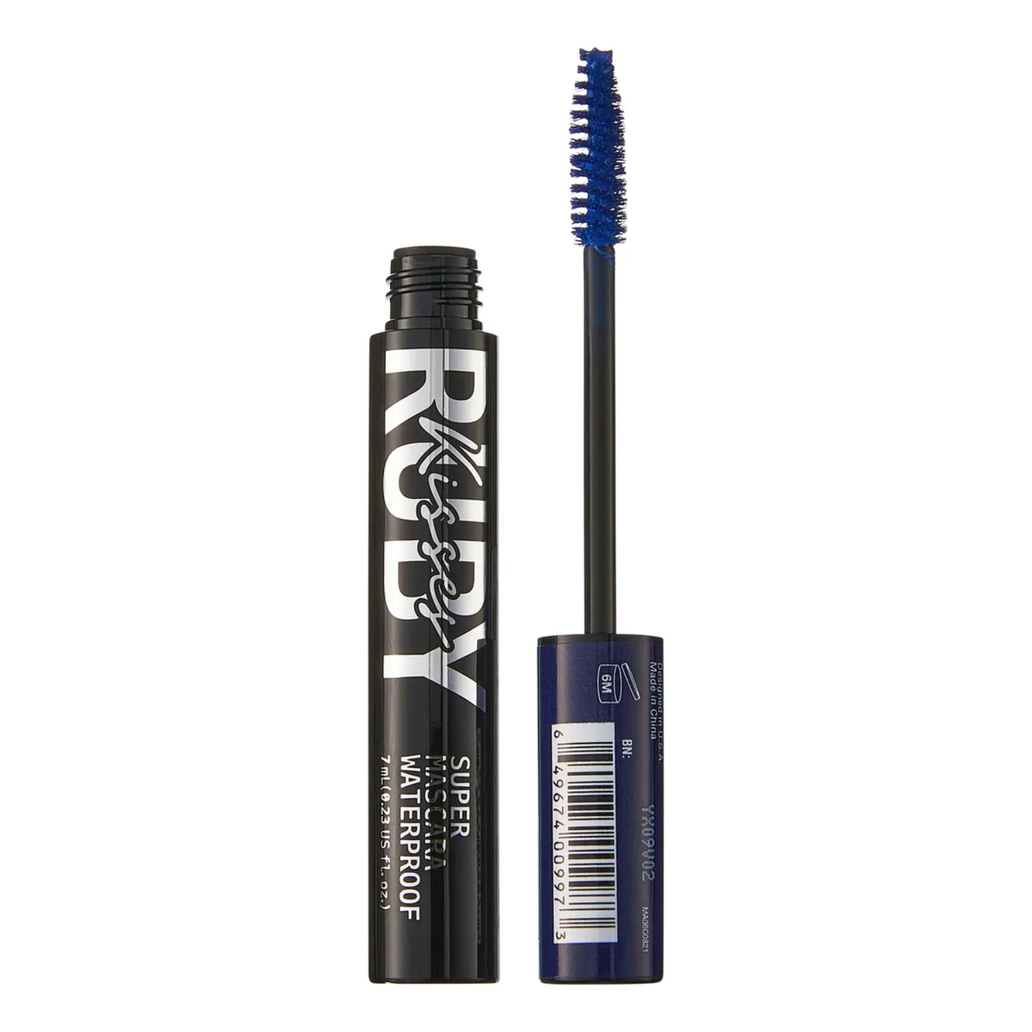 649674009973_Super Mascara Navy Blue (1) (2) Mascara de pestañas a Prueba de Agua Azul 7 ml Ruby Kisses - Imagen 1