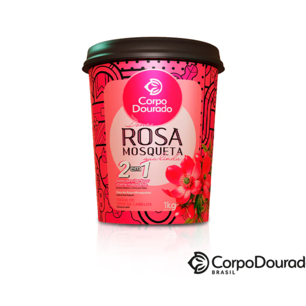 Mascarilla Capilar y Crema de peinar  Rosa Mosqueta 1k de Corpo Dourado - Imagen 3
