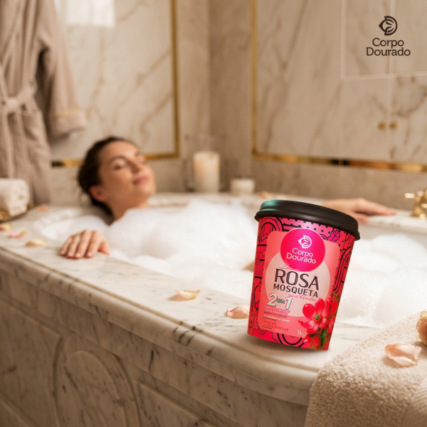Mascarilla Capilar y Crema de peinar  Rosa Mosqueta 1k de Corpo Dourado - Imagen 4
