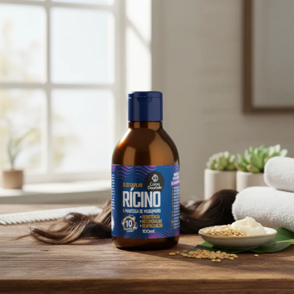Aceite Capilar de Ricino 100ml de Corpo Dourado - Imagen 2