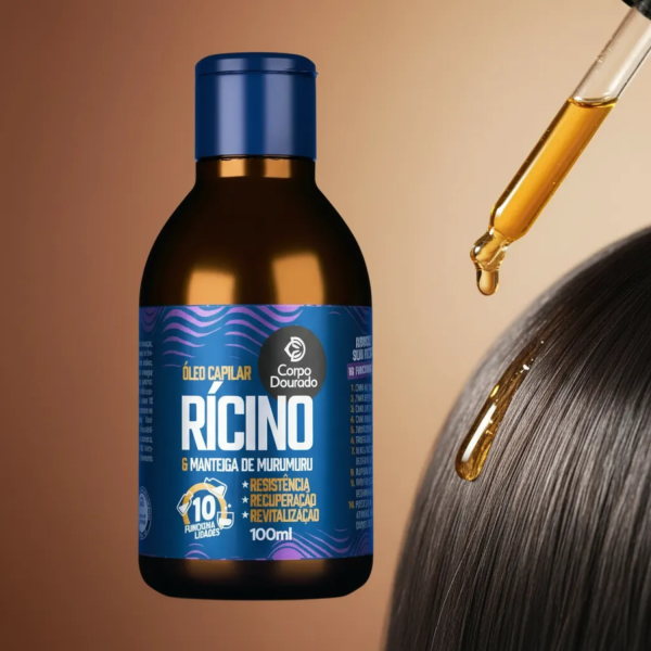 Aceite Capilar de Ricino 100ml de Corpo Dourado - Imagen 6