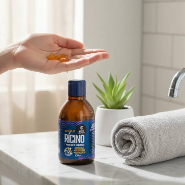 Aceite Capilar de Ricino 100ml de Corpo Dourado - Imagen 7