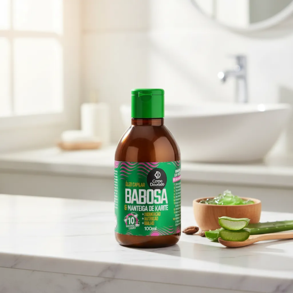Aceite Capilar Aloe Vera & Manteca de Karite 100ml de Corpo Dourado - Imagen 2