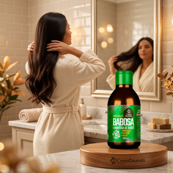Aceite Capilar Aloe Vera & Manteca de Karite 100ml de Corpo Dourado - Imagen 3