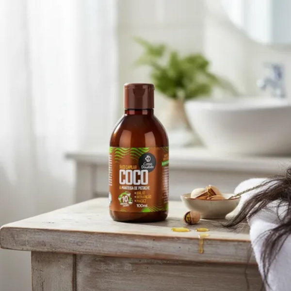 Aceite Capilar Coco y Manteca de Pistache 100ml de Corpo Dourado - Imagen 2
