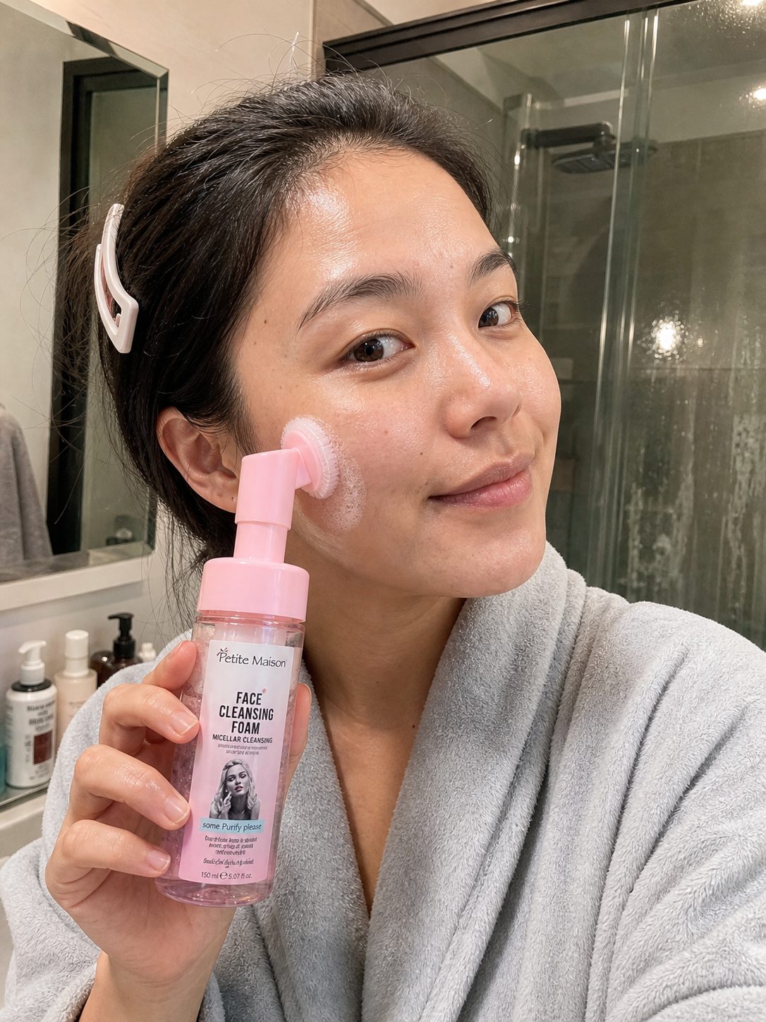 Espuma limpiadora facial con probióticos para piel sensible