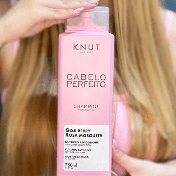 Kit Cabelo Perfeito Shampoo 750ml y acondicionador 550ml Hidratante y Nutritivo Knut - Imagen 5