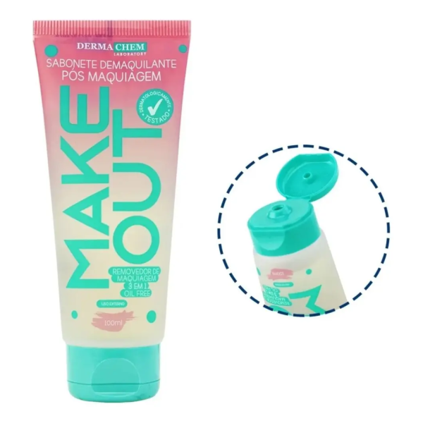 Sabonete Desmaquilante Bifasico Make Out 100ml Dermachem - Imagen 4