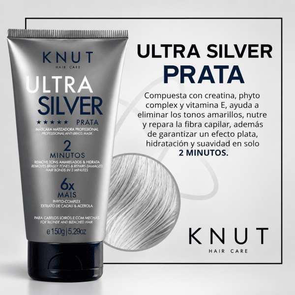 Máscara Matizante Ultra Silver Prata 150g Knut - Imagen 2